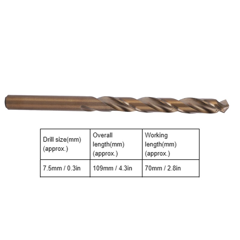 10Pcs Twist Drill Bit High Speed Steel Straight Shank Hole