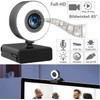 Somikon Webcam with Light: Full HD USB Webcam with LED