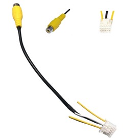 Epronic 10 Pin RCA Rear View Camera Adapter Wiring Harness Video Input Adapter for Android Car Radio Stereo Backup Camera Adapter Cable
