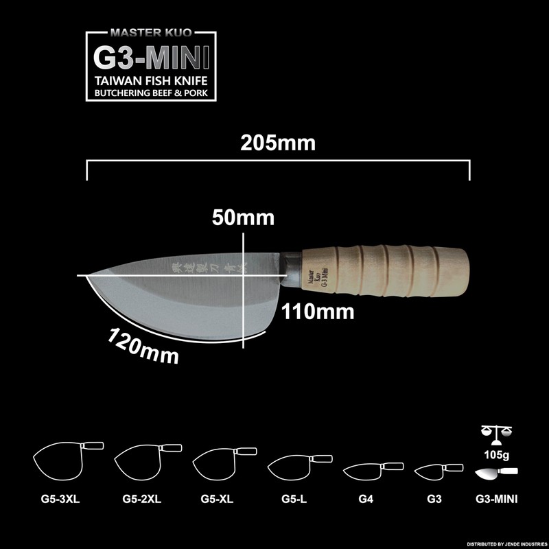 Jende Master Kuo G3 Taiwán - Mini cuchillo de pescado