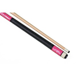 Iszy Billiards 2 Piece Hardwood Maple Pool Cue Billiard Stick with Steel Joint, Pink, 21 oz/58"