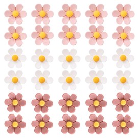 Pack of 30 Drawing Pins Flowers, Decorative Flowers Drawing Pins for Cork Boards Push Pins in Flower Shape Flowers Drawing Pins for Cork Boards Pin Boards