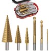 6Pcs HSS Titanium Coated Drill Bit Set with Case, 3