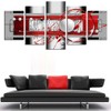 AWLXPHY Decor Abstract Canvas Wall Art Red Black Grey for