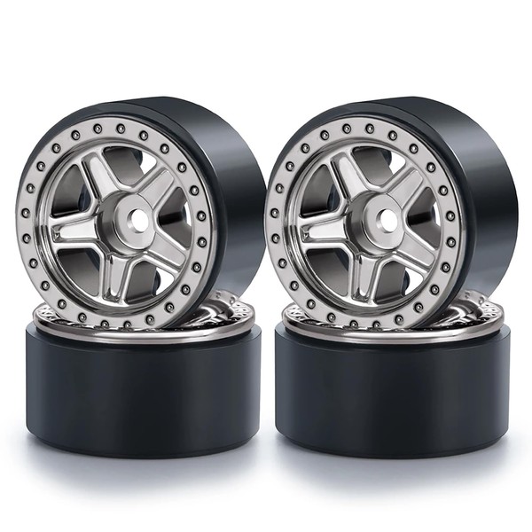 WONFAST 4PCS 1.0inch Wheel Rims RC Plastic 5-Spokes Beadlock Wheel
