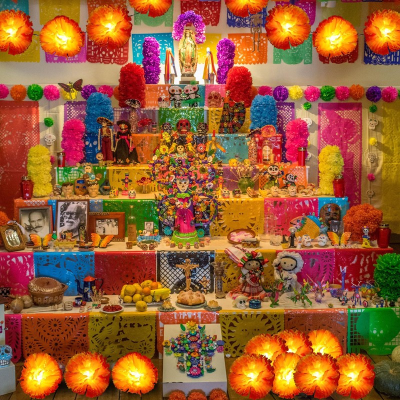 Baquler 16.4 ft Marigold Garland with LED Light Battery Operated