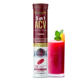 Vitaminnica Because your Health Matters Vitaminnica ACV 5in1 Moringa Effervescent Tablets- 1100mg | Mixberries Flavor | Natural Energy & Immunity Booster with Antioxidants to Control Cravings -15 Tablets (1)
