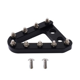 HISports Motorcycle Rear Wheel Brake Pedal Step Plate CNC Aluminum for All 125-530cc Motorcycles 2004-2010 - Black