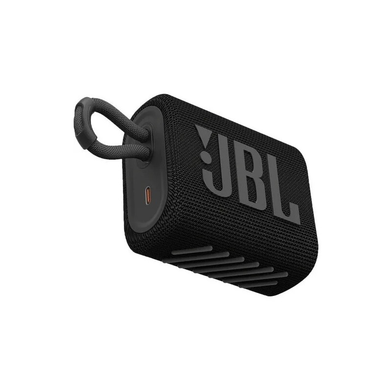 Bocina JBL Go 3 JBLGO3 portátil con bluetooth waterproof negra