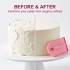 RAVNIX Lisciatore Smoother per Torte 2 Pezzi Rosa e Blu,