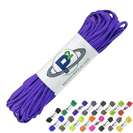 Paracord Planet 100' Hanks Parachute 550 Cord Type III 7 Strand Paracord Top 40 Most Popular Colors (Acid Purple)