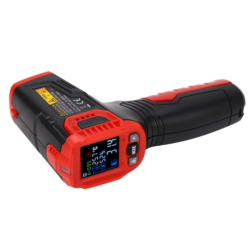 Infrared Thermometer Sound Light Alarm Color LCD Screen Non Contact