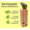 Natural Foraging Box Toy for Parrots (Training Foraging Box)