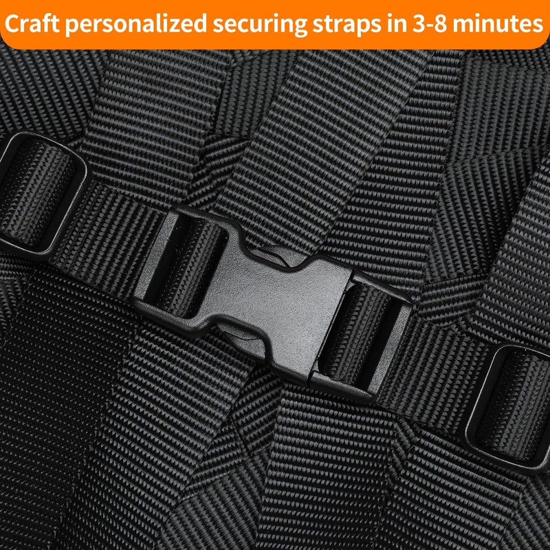 BEYOURD Buckles and Straps Set 1": 6 Yards of Thick