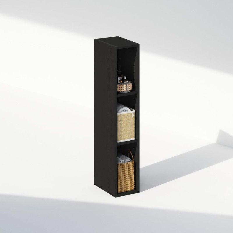 Furinno Reed 3-Tier Closet Organizers and Storage, Closet Organizer, Open