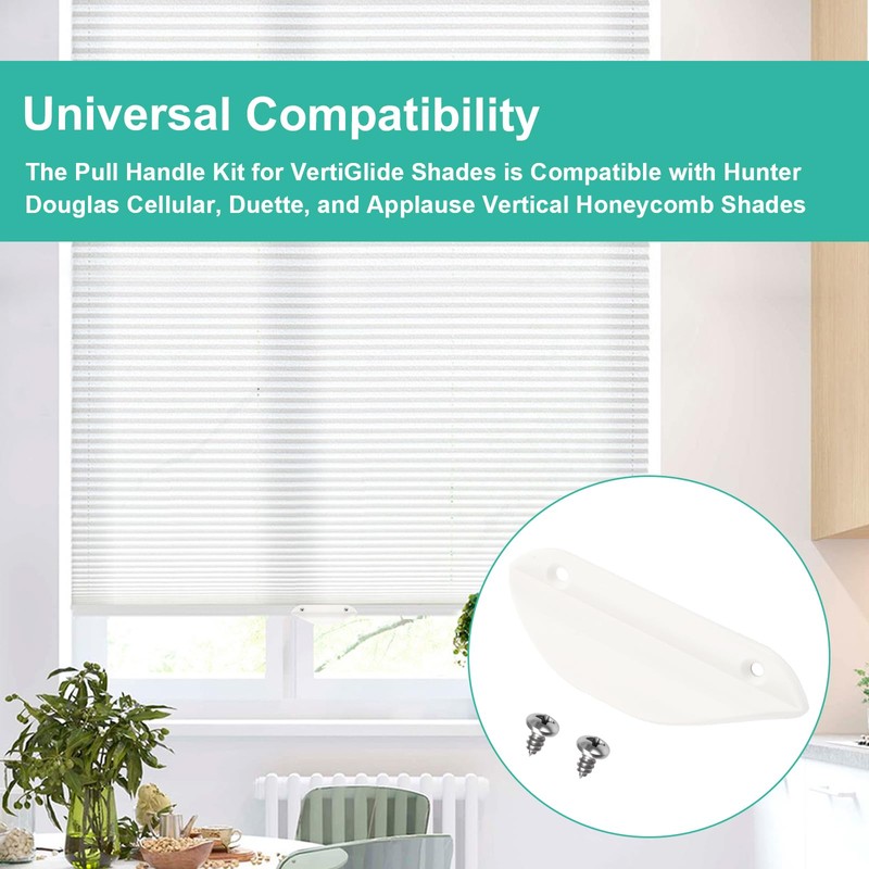 Pull Handle Kit for Hunter Douglas Vertiglide Vertical Honeycomb Shades,