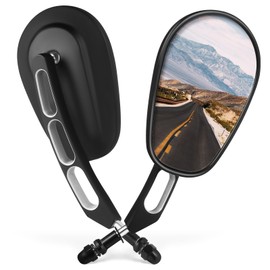 ULTECHNOVO 1set Motorcycle Side Mirrors Lightweight Handlebar Mount Reflective Rear View Mirrors for Motorcycles Atvs and Scooters Easy Installation Glare Reduction Wide Compatibility