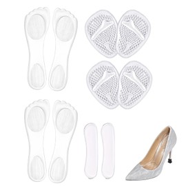 GegXcn 5 Pairs Gel Insoles for Women, Party Feet Gel Cushions, High Heels Insoles are Suitable for Various Occasions, Including Work, Social Activities, and Leisure Outings