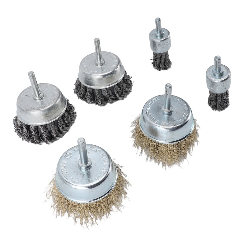6 Pcs Drill Wire Brush Multi Functional Wire Cup Brush