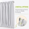 PONY DANCE Front Door Curtains for Glass Window - Greyish