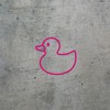 Decal Stickers of Rubber Duck Ducky Bath Toy 1 (Pink)