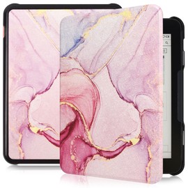 Caweet Case for Nook GlowLight 4 Plus 7.8" 2023 Release, Ultra Lightweight PU Leather Shell Cover with Magnetic Closure, Dreamy Marble