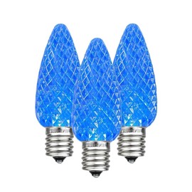Novelty Lights C9 LED Christmas Light Bulbs, Blue LED Bulbs, Outdoor Light Bulbs (25 Pack) String Light Bulbs
