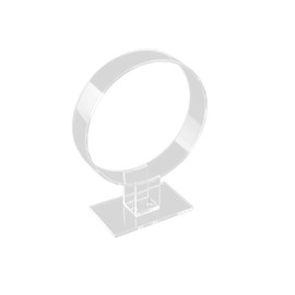 lasenersm 1 Piece Clear Acrylic Headband Display Stand Single Headband Holder Hairband Display Stand Hair Hoop Holder Acrylic Headband Organizer, Transparent