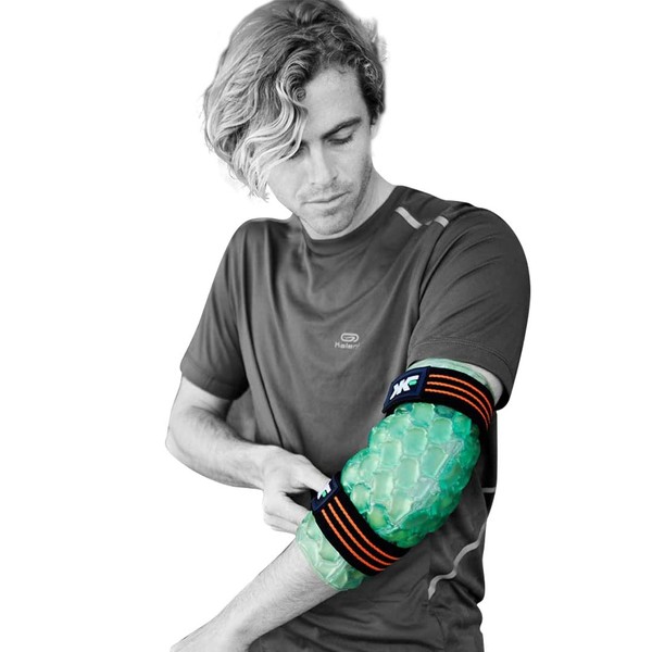 KOOL'N FX Hot & Cold Therapy, Adjustable & Reusable Elbow Gel Pack-Hexfit Technology- Pain Relief for Sprained Elbows, Arthritis, Joint Pain Relief, Post Surgery, Sports Injuries & More (Small)