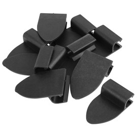 X AUTOHAUX Pack of 10 29.5 x 49 mm Car Floor Mats Clips Grips Non-Slip Buckle Black