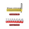 TOP-VIGOR 24Pcs Flexible Drill Bit Extension Kits, Screwdriver Bit Set,