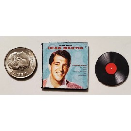 Dollhouse Miniature Record Album 1" 1/12 scale Music Dean Martin  Italian Best