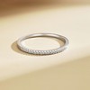SUGARKITTEN LONDON Sterling Silver Half Eternity 1mm Pave Set CZ