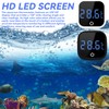 Bordeag Pack of 2 Aquarium Thermometers, Mini Digital Aquarium Thermometer,