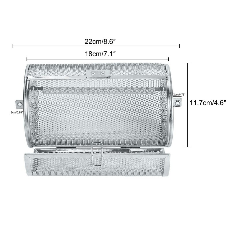 Mochiglory Rotisserie Oven Basket Grill Roaster Drum Stainless Steel Roast