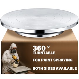 Beeveer 11.8 Inch Rotate Turntable for Cabinet Door Painting Sculpting Wheel Double Side Revolving Turntable 360-degree Bidirectional Bearing Aluminum Alloy for Spray Painting Craft Projects