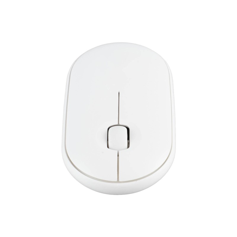 Wireless Mouse White 2.4G BT Mode Ultra Slim Silent Optical