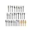 10pcs Tungsten Carbide Burr Set 1/4'' Shank Rotary Burr Kit