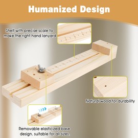 Ledoo Wooden Paracord Bracelet Jig, 20 Pieces Adjustable Paracord Jig Bracelet Maker, Paracord Accessories Weaving Wooden Frame Steel Paracord Needle for Paracord Bracelet Making