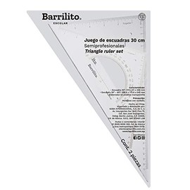 Barrilito 2031JE Juego de 2 Escuadras Semi-Profesionales, 29 x 21 cm