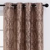 Chanasya Premium Damask Pattern Luxury Brown Curtains - 63 Inch
