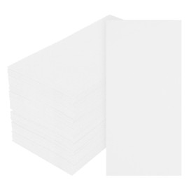 100 Pack White Paper Napkins, Disposable Linen-Feel Guest Towels Cloth-Like Hand Towels, Soft, Absorbent, Paper Hand Napkins for Kitchen, Bathroom, Parties, Weddings, Dinners - 12" x 17"