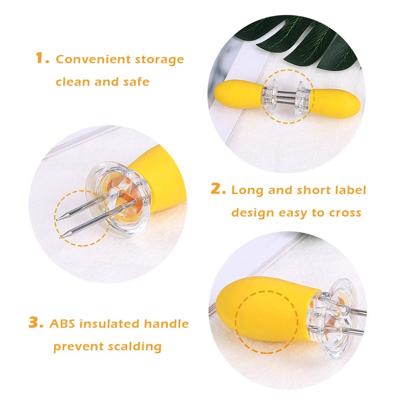 10Pcs/5Paris Corn Holders Corn on The Cob Stainless Steel Corn