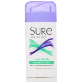 Sure Sld Unscented Size 2.7z Sure Unscented Invisible Solid Anti-Perspirant Deodorant
