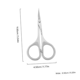Beaupretty Stainless Steel Beauty Scissors Set 3-Piece Facial Hair Trimming Tools for Eyebrows Beards and Nose Hair Precision Grooming Scissors for Men and Women
