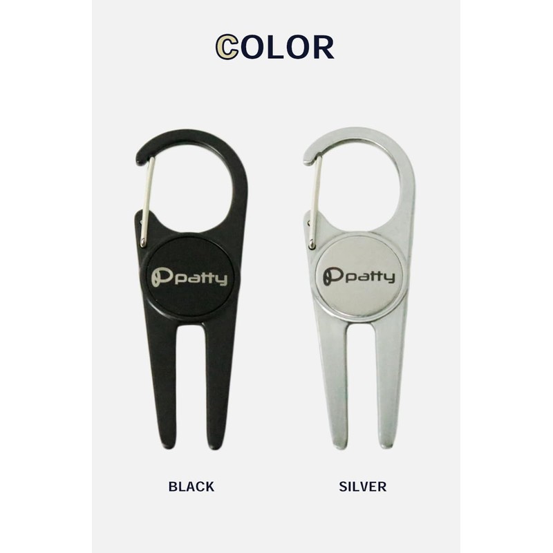 patty Green Fork, Golf Fork, Green Marker Included, Carabiner, Golf