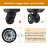 uinhuine 9Pack Luggage Suitcase Wheels Cover Carry on Luggage Wheels