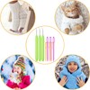 WILLBOND Knitting Machine Hooks Crochet Hook with Practical Rubber Handles