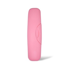 RADIUS Toothbrush Travel Case for Big Brush/Original/Scuba Brushes, BPA-Free Recycled Plastic, Portable for Bathroom, School, Home, Camping - Pastel Pink