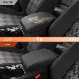 CDEFG for Volkswagen Golf R VW GTI Golf 8 MK8 2020-2025 Center Console Cover Armrest Box Cover for Golf R/GTI Golf8 Accessories Console Arm Rest Protector